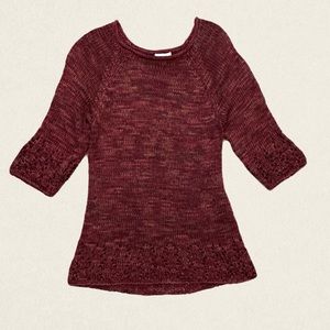 Chico’s Sinclair Crochet Pullover Long Sleeve Sweater